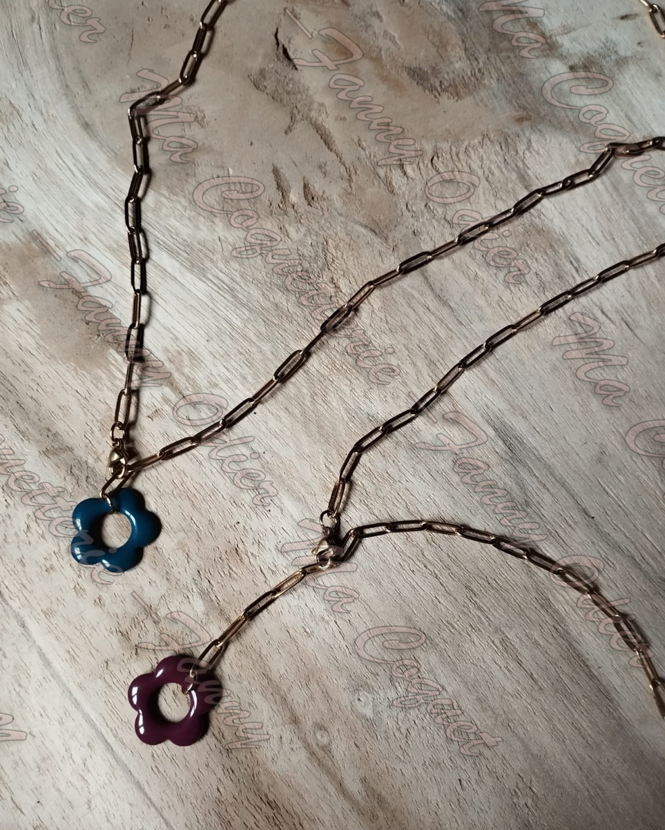 Collier Colibri en Fleurs