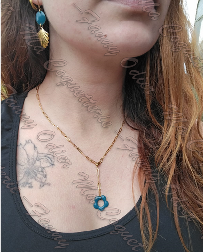 Collier Colibri en Fleurs