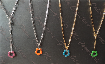 Collier Colibri en Fleurs