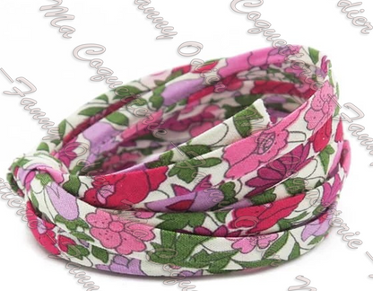 Bracelet Tissu Liberty Poppy Forest Rose